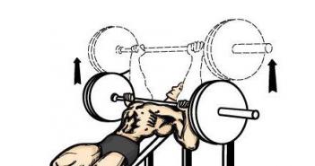 Bench press on an incline bench at an upward angle Incline press
